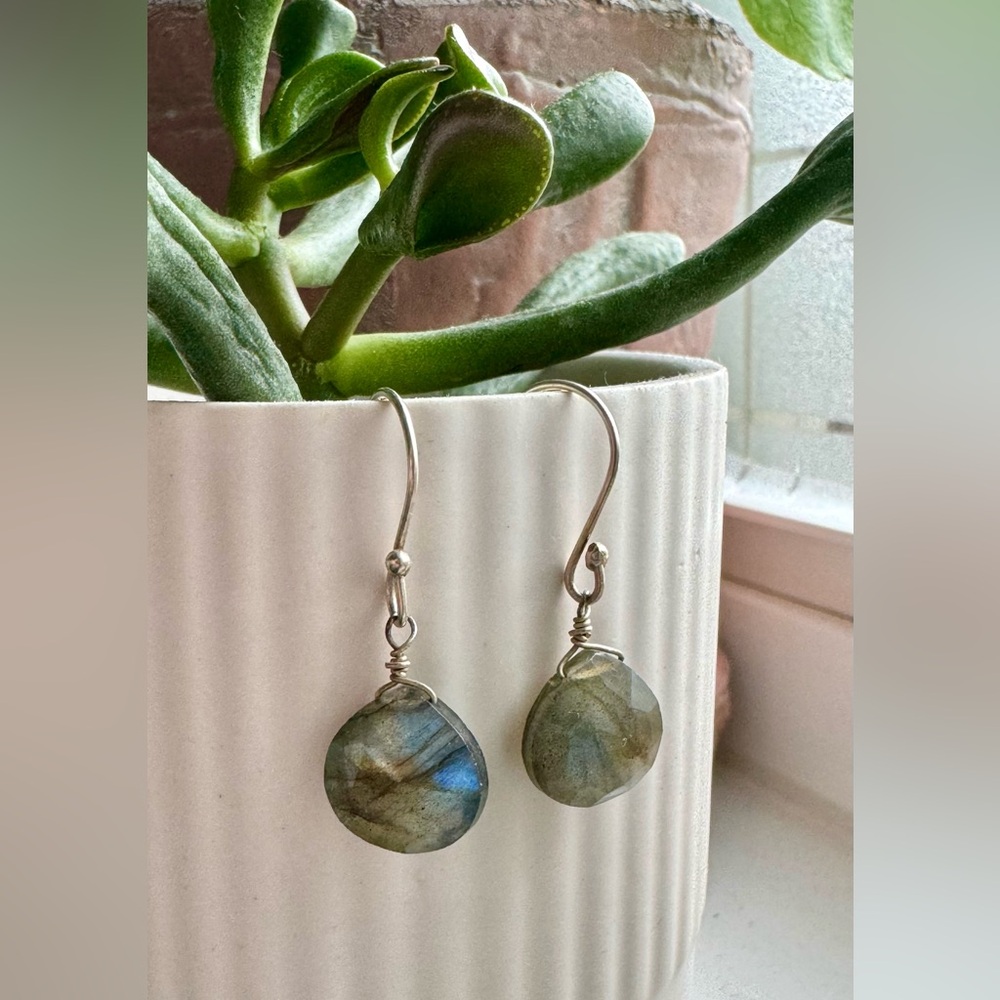 Labradorite drop earrings